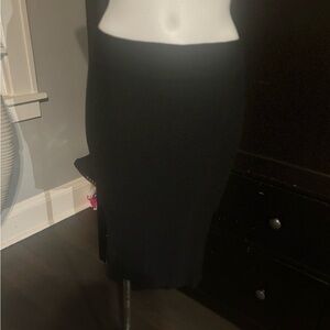 Red Haute Classic Black Pencil Skirt